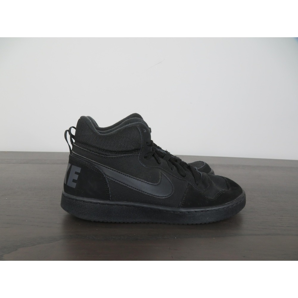 Nike Court Borough Mid Shoes Youth 7Y Black Basketball Sneakers 839977-001